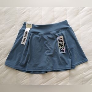 Indero Blue Tennis Skort L NWT